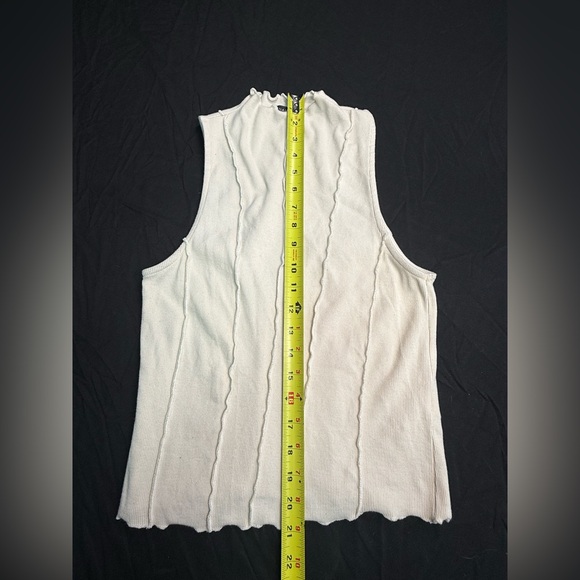 Dynamite Cream Ribbed Knit Top Size L - Picture 6 of 7